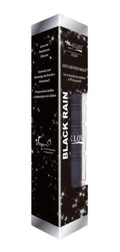 Imagem 3 de 6 de Novo Gloss Black Rain Mágico Max Love Muda A Cor Conforme Ph