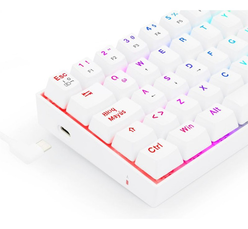 Teclado Mecánico Redragon Dragonborn K630w Rgb Sp Blanco