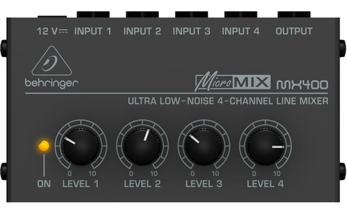 Mixer Compacto Behringer Micromix Mx400 4 Canais Low Noise