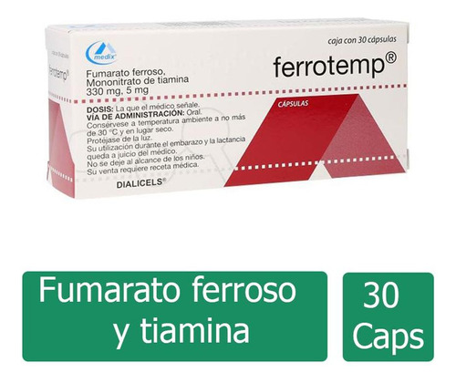 Ferrotemp 330 Mg/5 Mg Caja Con 30 Cápsulas