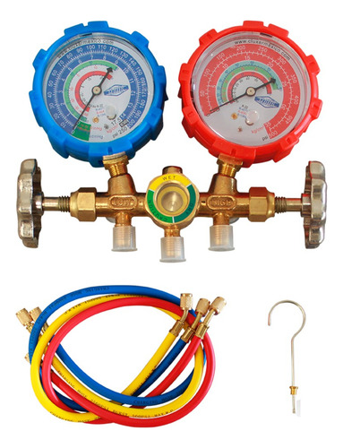 4 Manifold Con Mirilla Para R22, R12 R134, 404a Cxct-536n