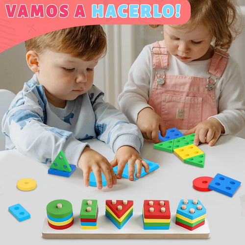 Juguete De Figuras Geométricas Apilables Y Juguetes,
