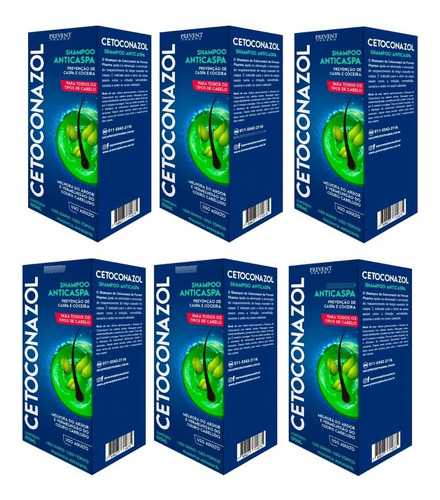 Cetoconazol 1% Shampoo 100ml Prevent Pharma 6 Unidades