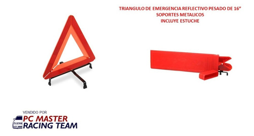 Triangulo De Seguridad Pesado De 16 Pulgadas Con Estuche