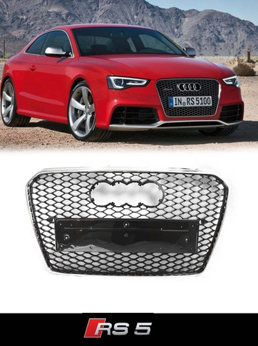 Parrilla Audi Rs5 2013 2014 2015 2016 Filo Cromo Con Logos