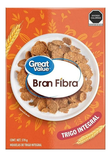 2 Pza Cereal Great Value Bran Fibra 570 G