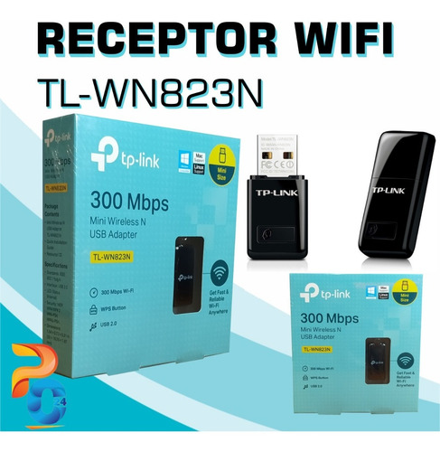 Imagen 1 de 1 de Adaptador Usb Wifi Tp-link Tl-wn823n 300mbps Pc-mac Wireless