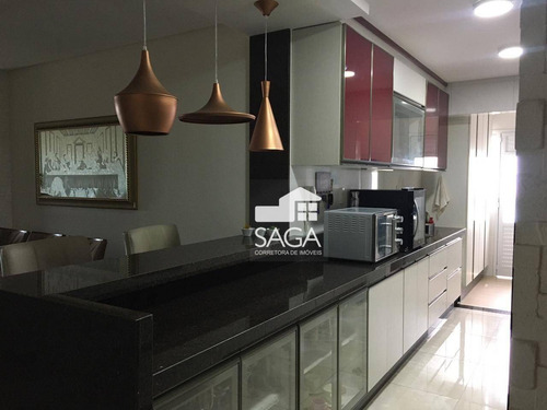 Imagem 25 de 30 de Todo Planejado E Decorado! Vista Mar! Apartamento Com 3 Dormitórios À Venda, 128 M² Por R$ 900.000 - Canto Do Forte - Praia Grande/sp - Ap4135