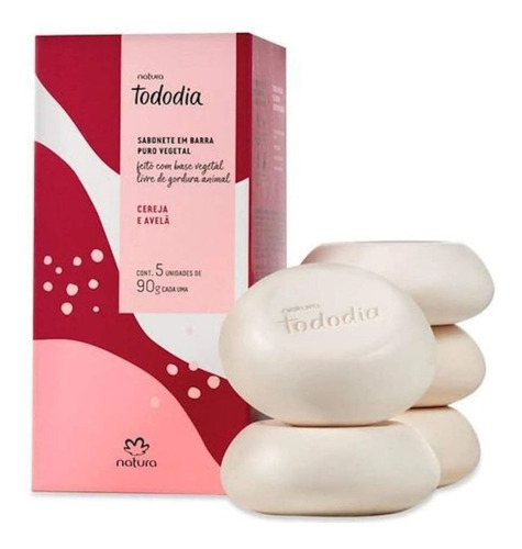 Presente Natura Perfume Feminino Tododia Creme E Sabonete Fragrância Cereja e avel