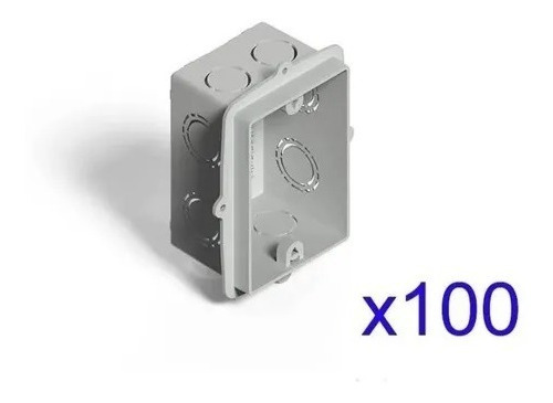 Imagen 1 de 4 de Caja De Embutir Rectangular Pvc Genrod 10x5 Pack X 100