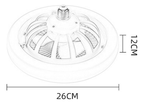 Yi Ventiladores Led 30w 36w Con Lámpara Azul 36w
