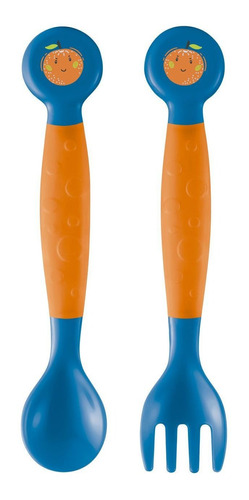 Cuchara Y Tenedor Flexible Multikids Bb1140 Naranja