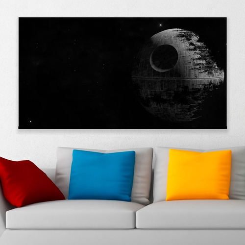 Cuadro Decorativo Star Wars Estrella De La Muert Art 80x50cm