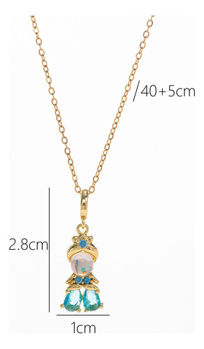 Collar Dije Princesas Colgante Blancanieves Sirenita Bella Celeste Cenicienta