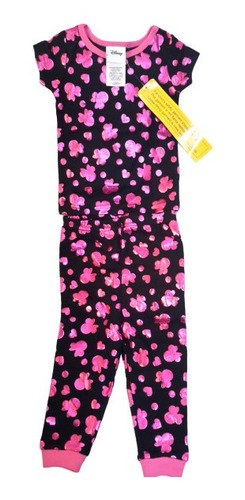 Mono Pijama Disney Minnie Bebé Niña Talla 18 M Rosa Negro 