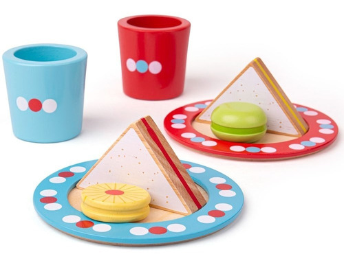 Juego Madera Picnic Con Sadwiches Dulce Bigjigs Niños 3 Año+