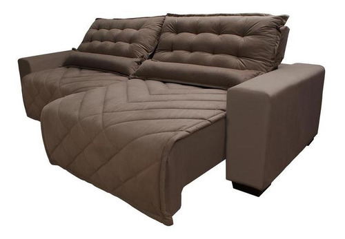 Sofá 2,72m Retrátil E Reclinável Cama Inbox Plus Castor