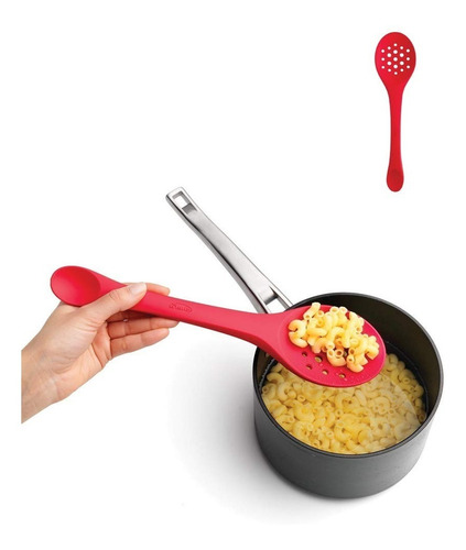 Imagem 4 de 6 de Colher Culinária 2 Em 1 Switchit Vermelha - Chef'n Prana