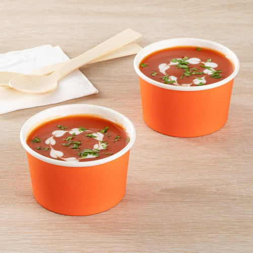 Vasos Para Helado Desechables Restaurantware 148 Ml Naranja