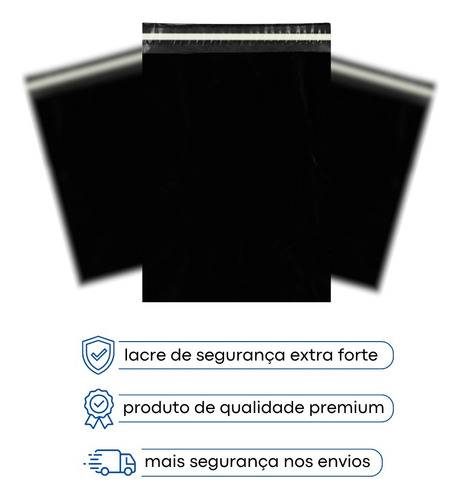 Kit 200 Envelopes Plásticos De Segurança Correio Sedex 15x19