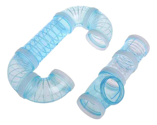 Tubo De Jaula Hámster Amusement Line Tube Toys Azul