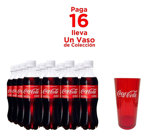 Imagen 1 de 3 de Refresco Coca - Cola Sabor Original Pet 355ml Promoción.