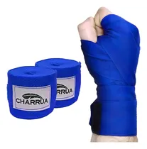 Comprar Par De Vendas De Boxeo Mma Artes Marciales Con Pulgar Color Azul