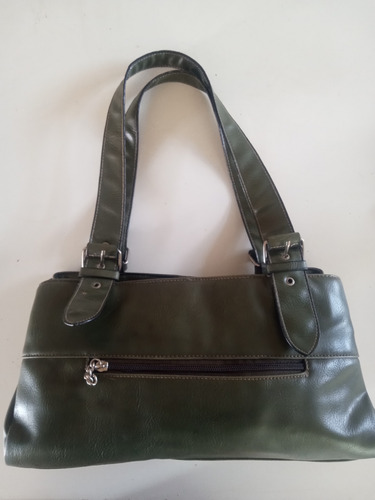 Cartera David Jones Verde Musgo Símil Cuero Para Adultos Verde Musgo Níquel