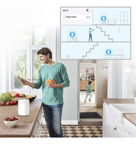 Mesh Cudy M1800 Wifi 6 Ax1800 2 Puertos Gigabit (1 Pack)