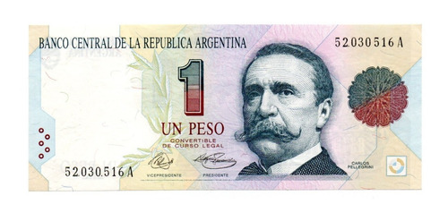 Billete Argentina 1 Peso Convertible Bottero 3001 Ex+