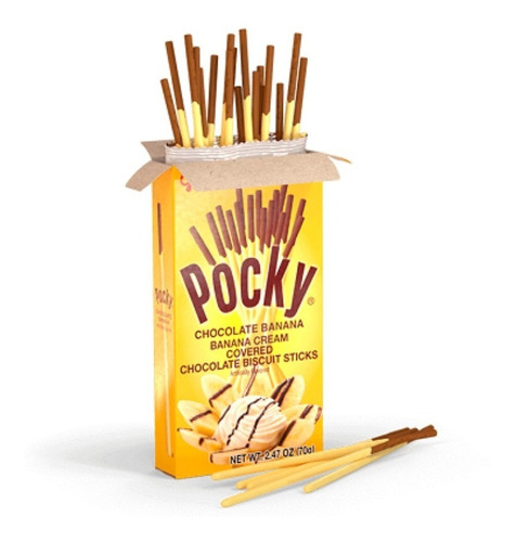 Imagen 2 de 2 de Pocky Galleta Japonesa Chocolate Banana 70g