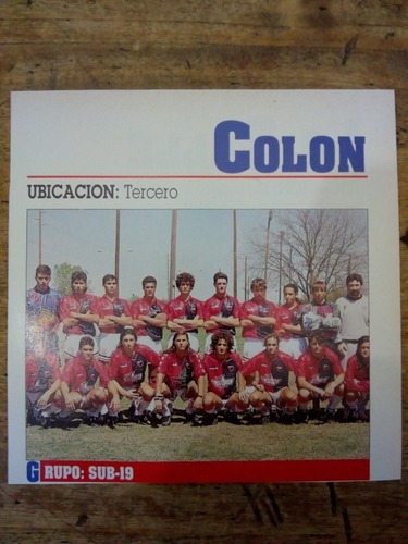 Recorte Colon De Santa Fe Dallas Cup 1994 Sub 19