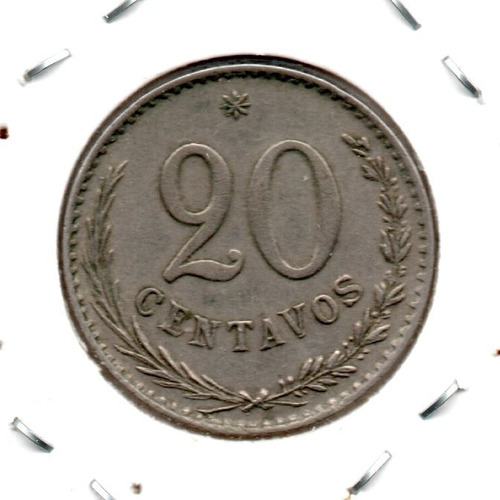 Moneda Paraguay 20 Centavos Año 1903 Km#8 Excelente