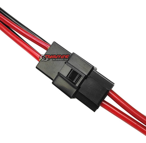 Imagem 2 de 6 de Chicote Conector Plug 4 Vias 4mm P/ Alto Falante Farol Milha