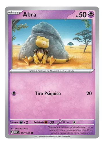 Cartas Pokémon - ABRI ALAKAZAM EX 151 com carta RARA GIGANTE