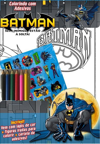 Livro: Batman - Colorindo com Adesivos, de WARNER BROS CONSUMER PRODUCTS INC. Série Indefinido On Line Editora, capa mole, edição 1 em português, 2020