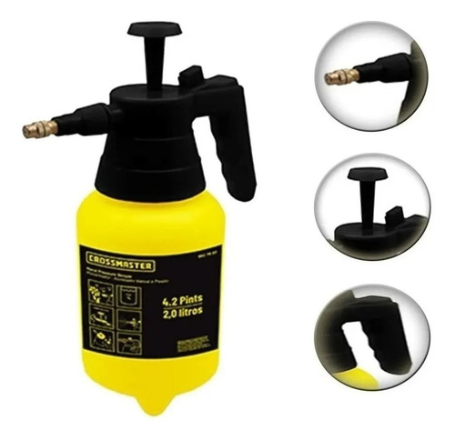 Pulverizador Fumigador Atomizador Rociador Manual 1 Litro Pr Color Amarillo