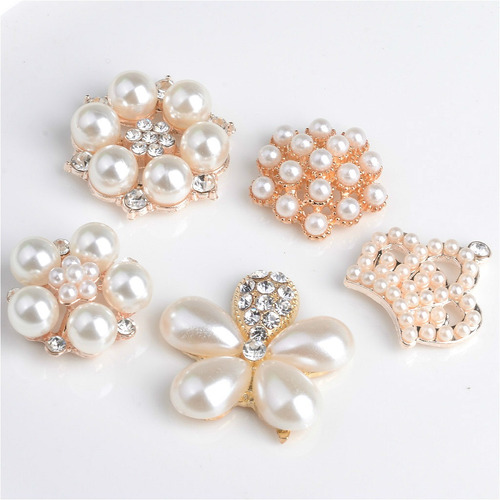 Imagen 4 de 6 de 5 Pedazos De Rhinestone Botones Adorno Accesorio De