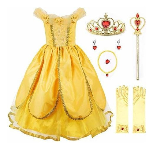 Disfraz De Vestido De Princesa Para Niñas