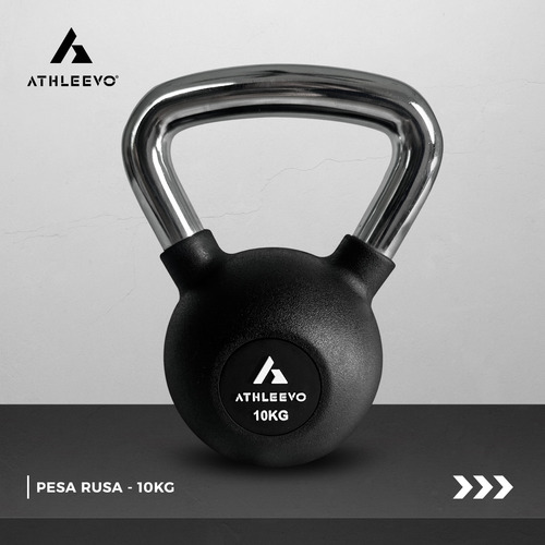 Athleevo Pesa Rusa De 10 Kg Crossfit Fitness Gym En Casa Color Negro