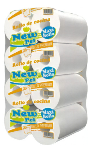 Rollo De Cocina New Pel 200 Paños X8 Unidades Maxirollo