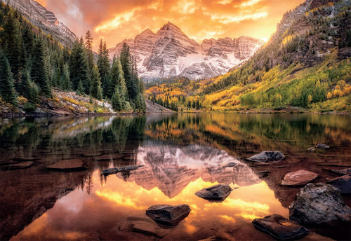 Buffalo Games - Maroon Lake Reflection - Puzzle De 2000 P...