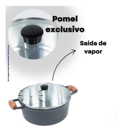 Jogo Panela Com 6 Peças Cava 1,3l 2,4l 4,2l Cozinha Completa