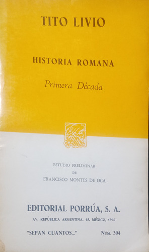 Historia Romana Primera Década Tito Livio