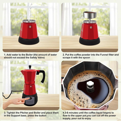 Cafetera Italiana De Espresso 6 Tazas 300ml.