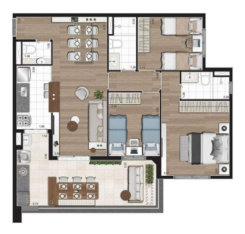 Imagem 26 de 27 de Compre Seu Apartamento Em Obras Com 93,64 M² No Condomínio Horizon Alto Da Lapa Em Alto Da Lapa, São Paulo | Sp. - Apo74597v