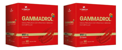 Kit Com 2 Gammadrol Maca Peruana 60cps La San Day Sin sabor