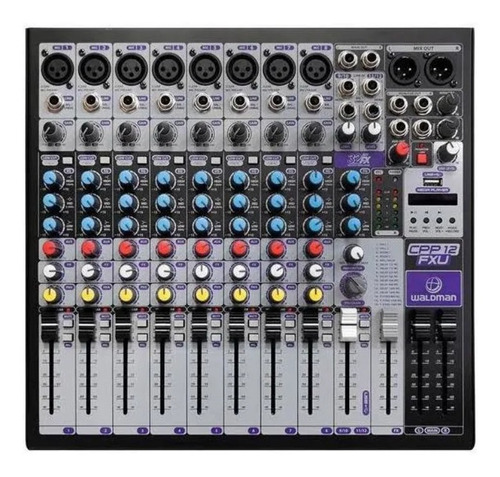 Mesa De Som Mixer Clear Pod Pro Waldman 12 Canais Cpp-12fxu