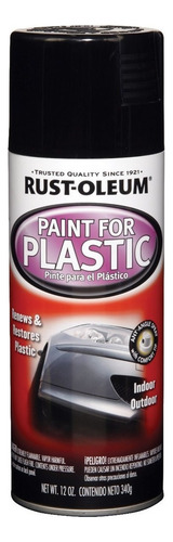 Pintura Aerosol Plasticos Autos Rust Oleum Color 340gr - Imagen Pinturerias - Color Negro