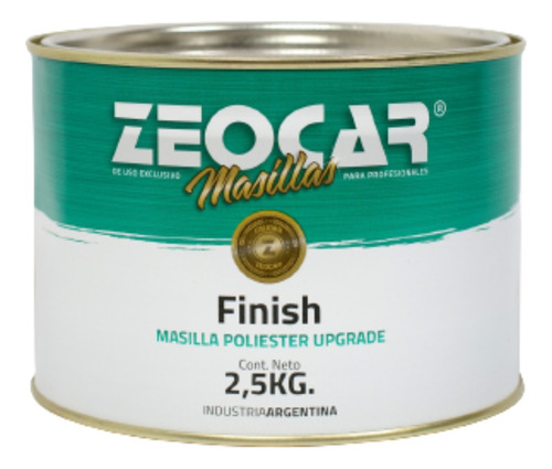 Masilla Plastica Finish Zeocar 2,5 Kg Con Endurecedor
